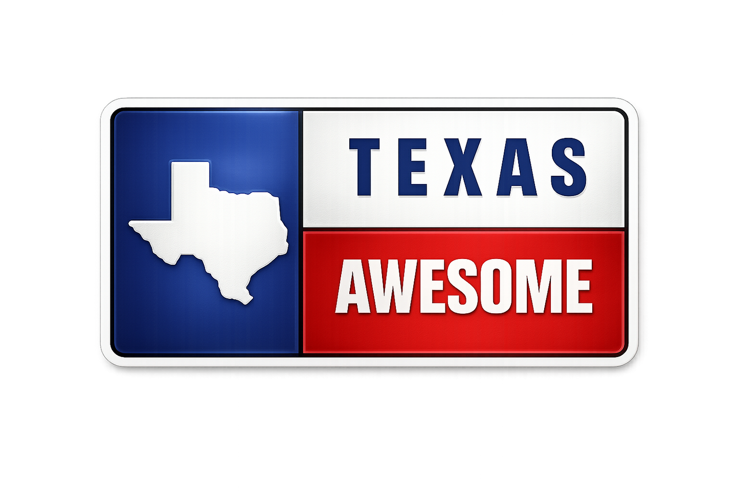 Texas Awesome Flag Sticker