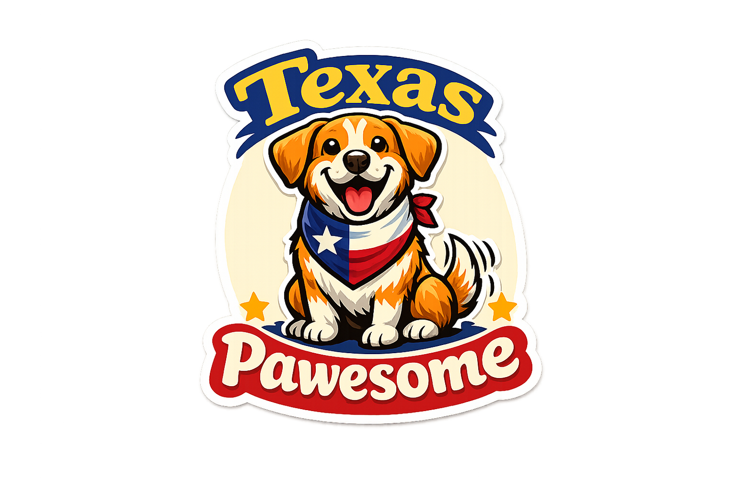 Texas Pawesome Sticker