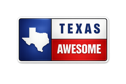 Texas Awesome Flag Sticker