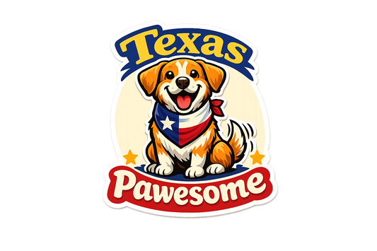 Texas Pawesome Sticker